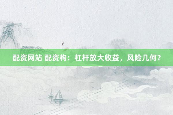 配资网站 配资构：杠杆放大收益，风险几何？