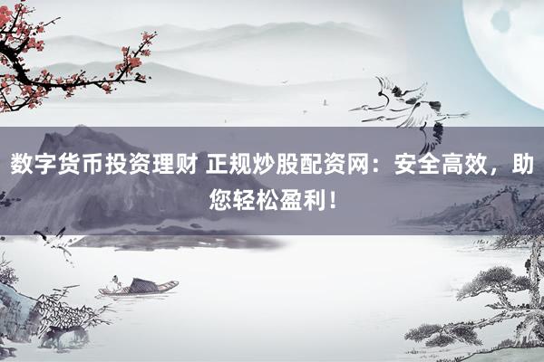 数字货币投资理财 正规炒股配资网：安全高效，助您轻松盈利！