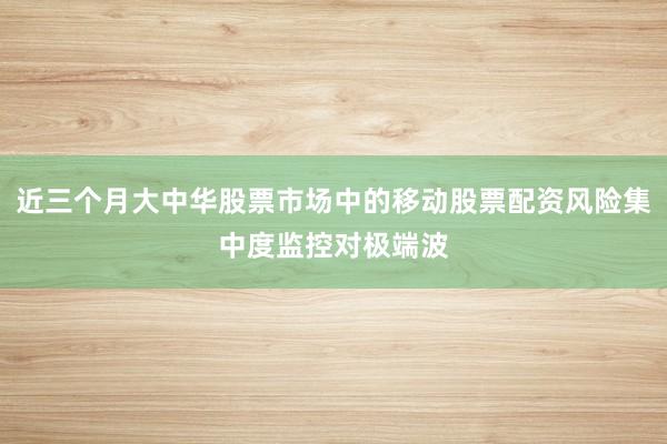 近三个月大中华股票市场中的移动股票配资风险集中度监控对极端波