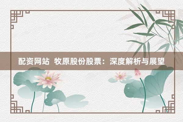 配资网站  牧原股份股票：深度解析与展望