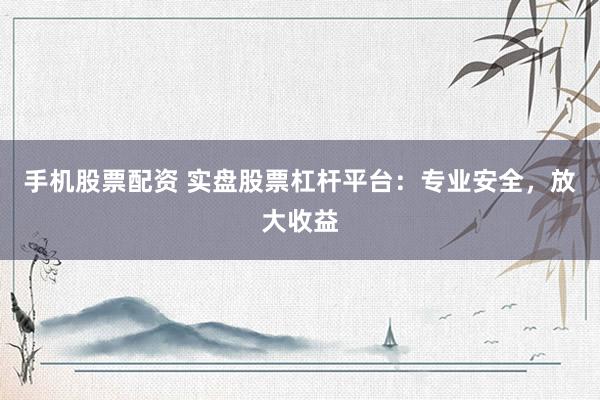 手机股票配资 实盘股票杠杆平台：专业安全，放大收益